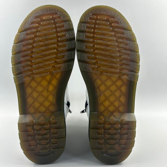 Dr. Martens 1460 Women Size 7 White Smooth Leather Zip Combat Boots NEW - Picture 5 of 6